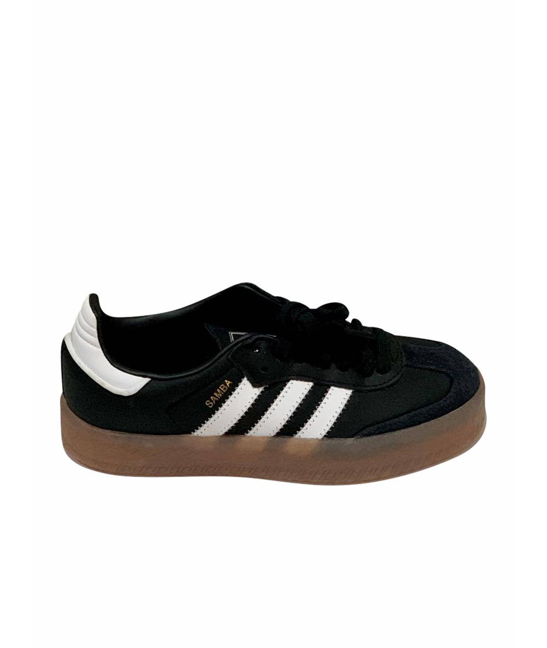 ADIDAS Черные замшевые кроссовки, фото 1