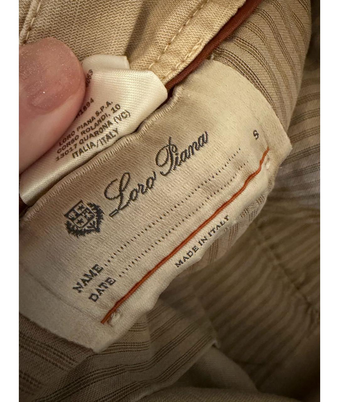 LORO PIANA Бежевые хлопковые шорты, фото 3