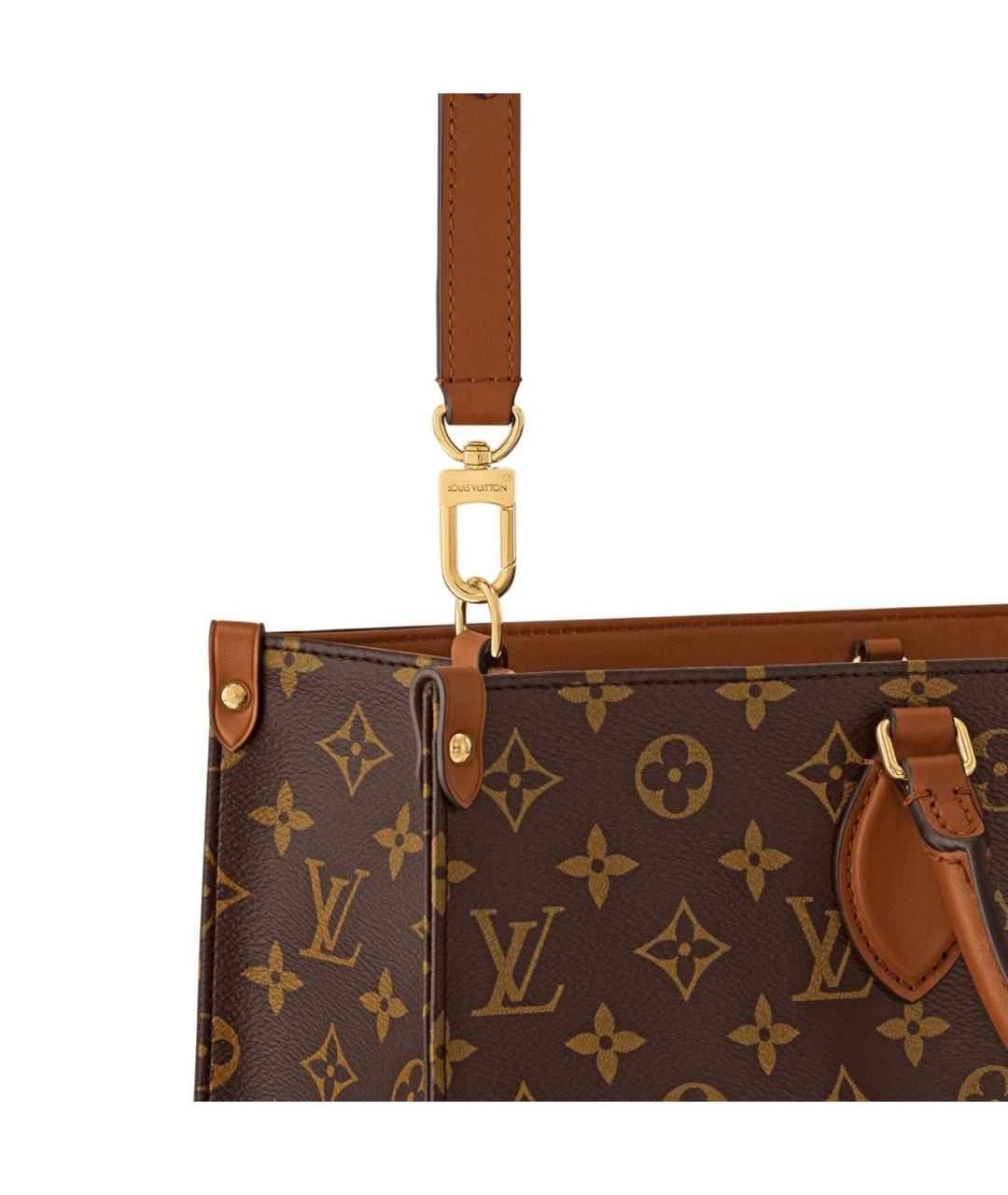 LOUIS VUITTON Коричневая сумка тоут из канвы, фото 4