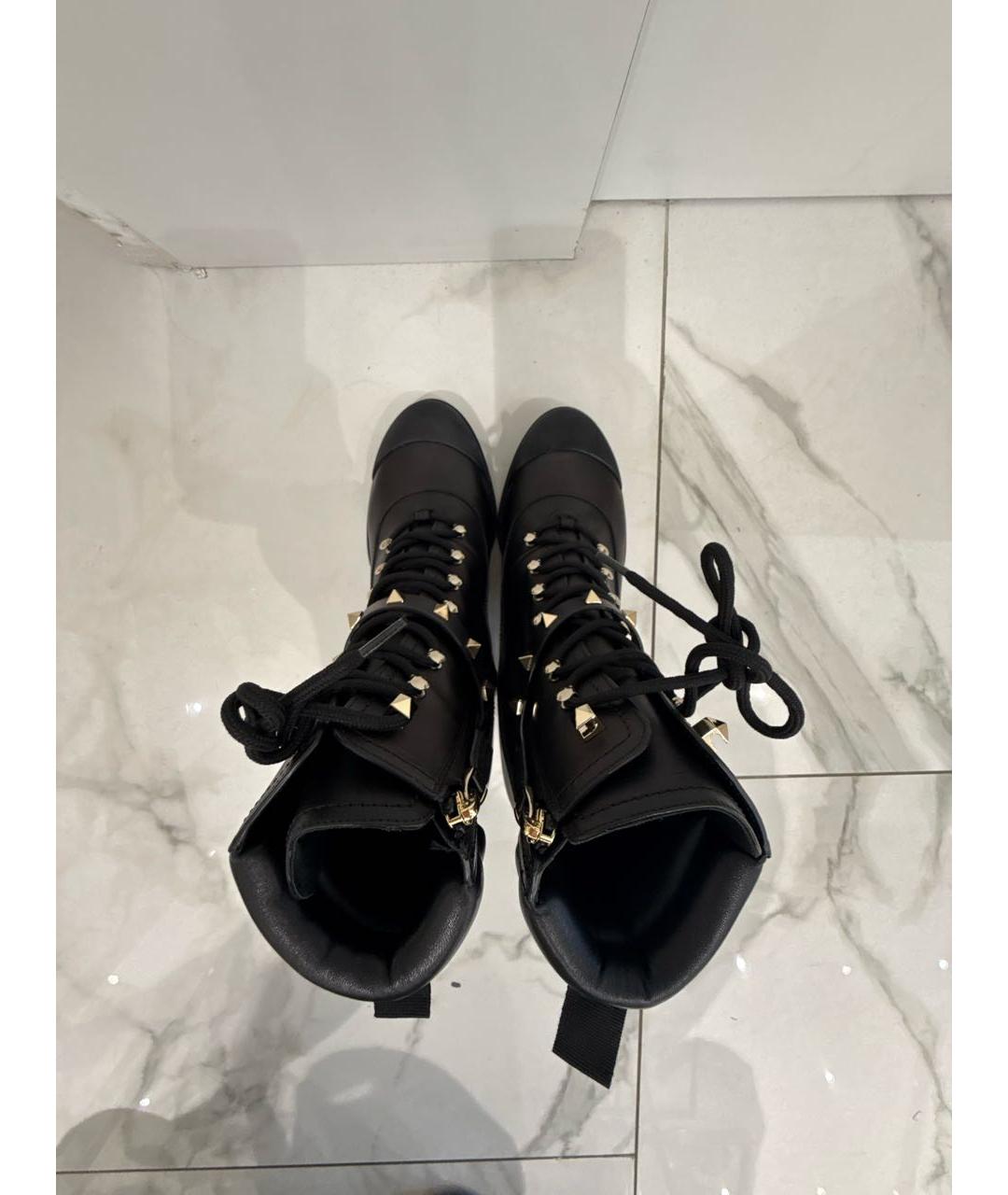 VALENTINO Черные кожаные ботильоны, фото 3