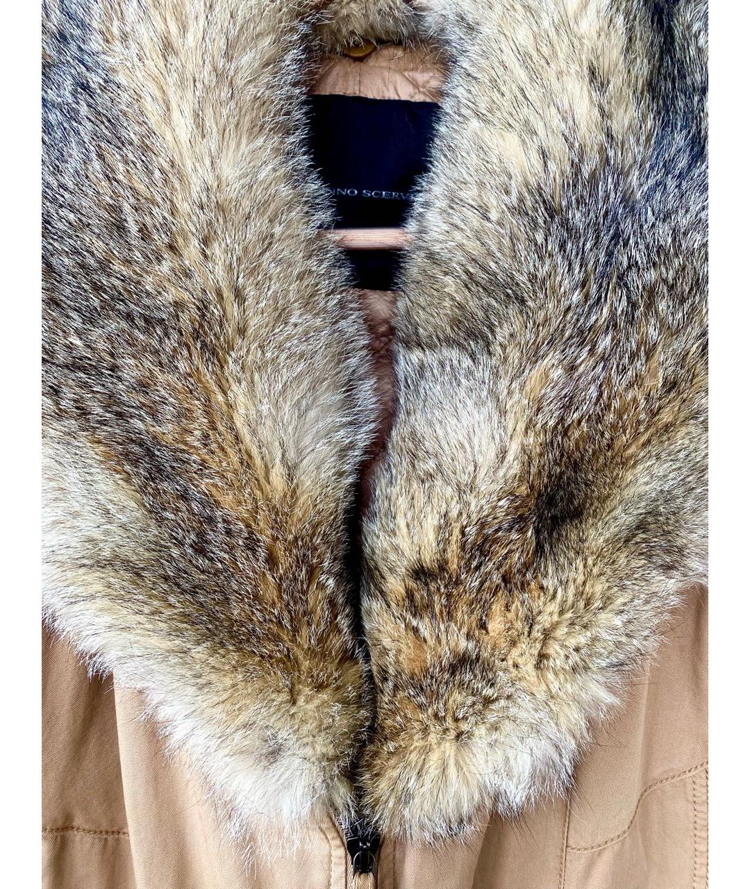 ERMANNO SCERVINO Коричневая хлопковая парка, фото 4