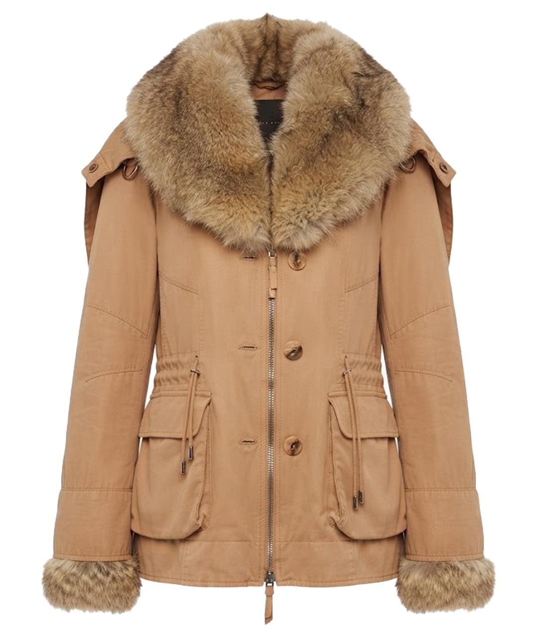 ERMANNO SCERVINO Коричневая хлопковая парка, фото 1