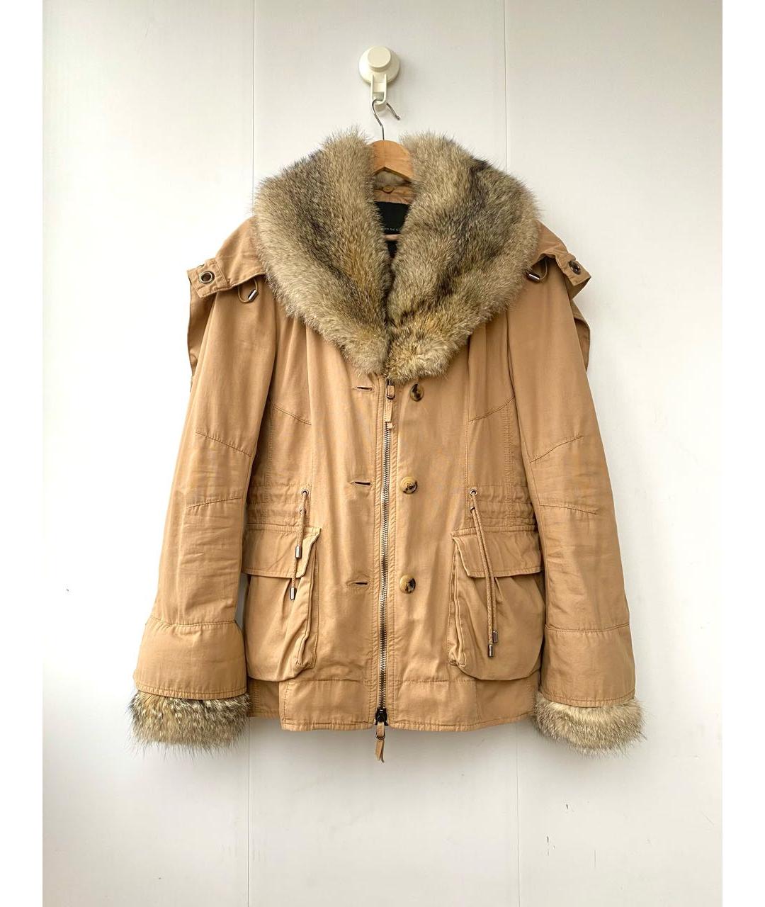 ERMANNO SCERVINO Коричневая хлопковая парка, фото 9
