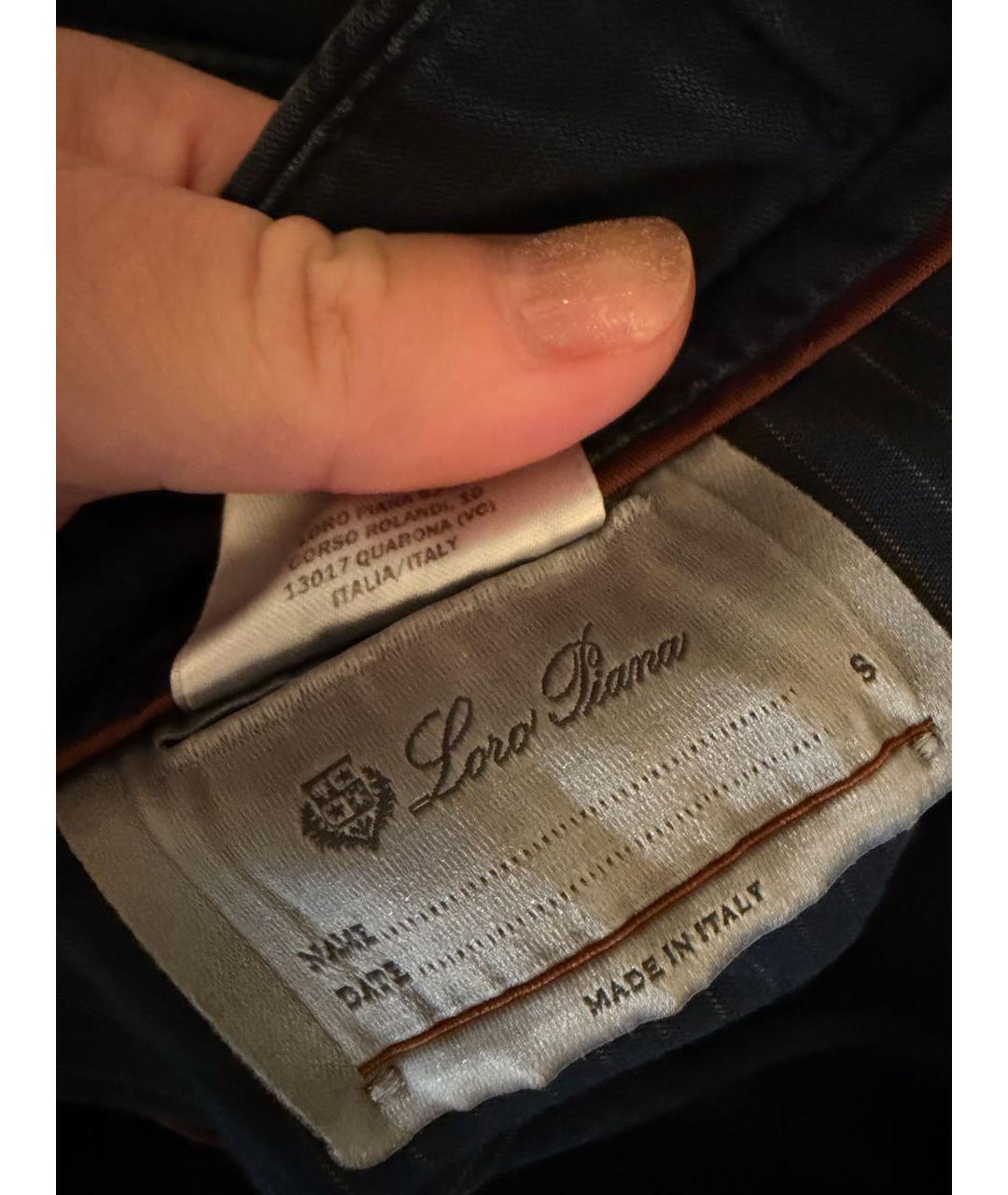 LORO PIANA Синие хлопковые шорты, фото 2