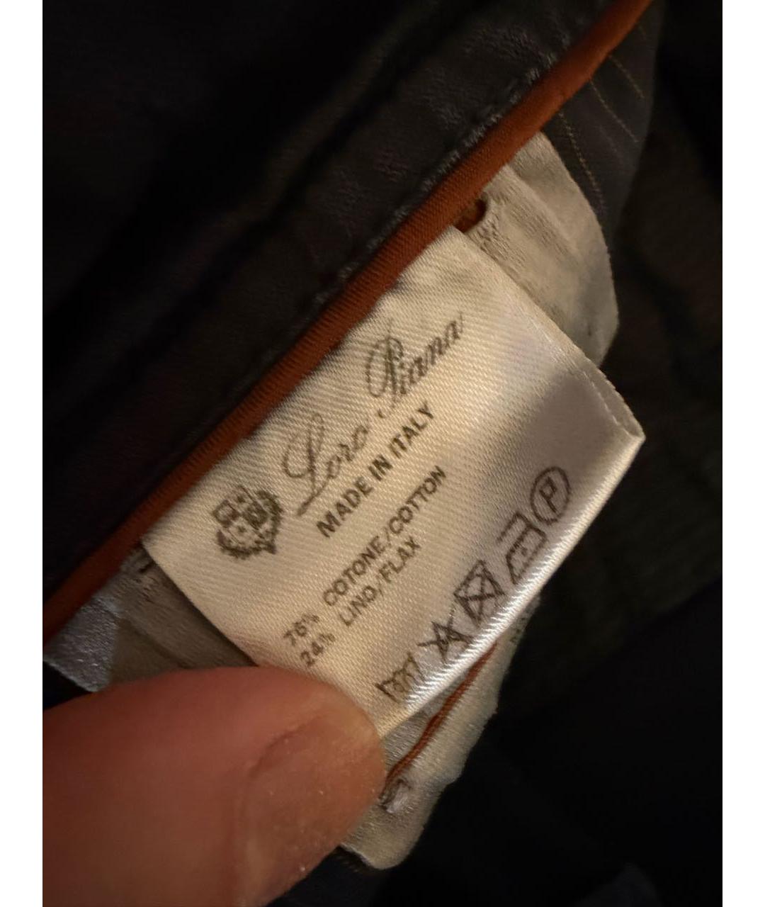 LORO PIANA Синие хлопковые шорты, фото 3