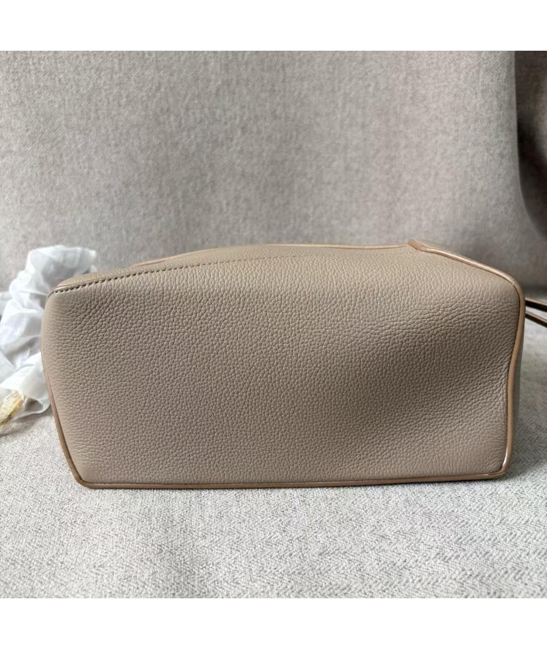 LOEWE Бежевая кожаная сумка через плечо, фото 5