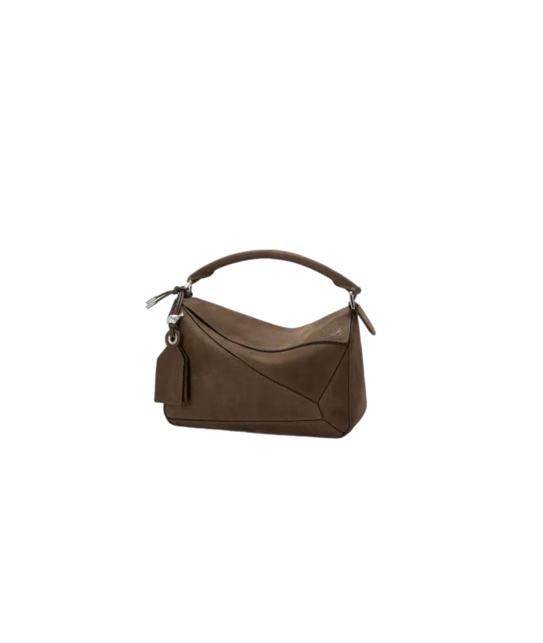 LOEWE Коричневая кожаная сумка через плечо, фото 4