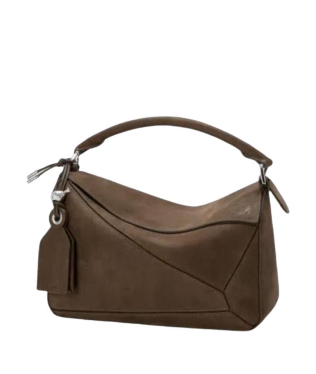 LOEWE Коричневая кожаная сумка через плечо, фото 1