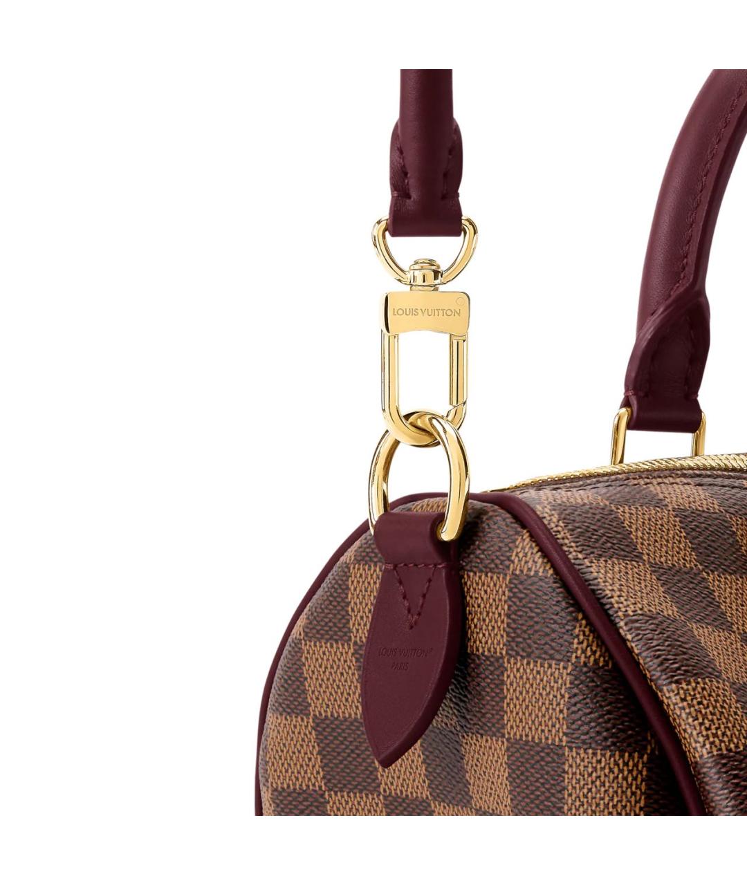 LOUIS VUITTON Коричневая сумка с короткими ручками из канвы, фото 5