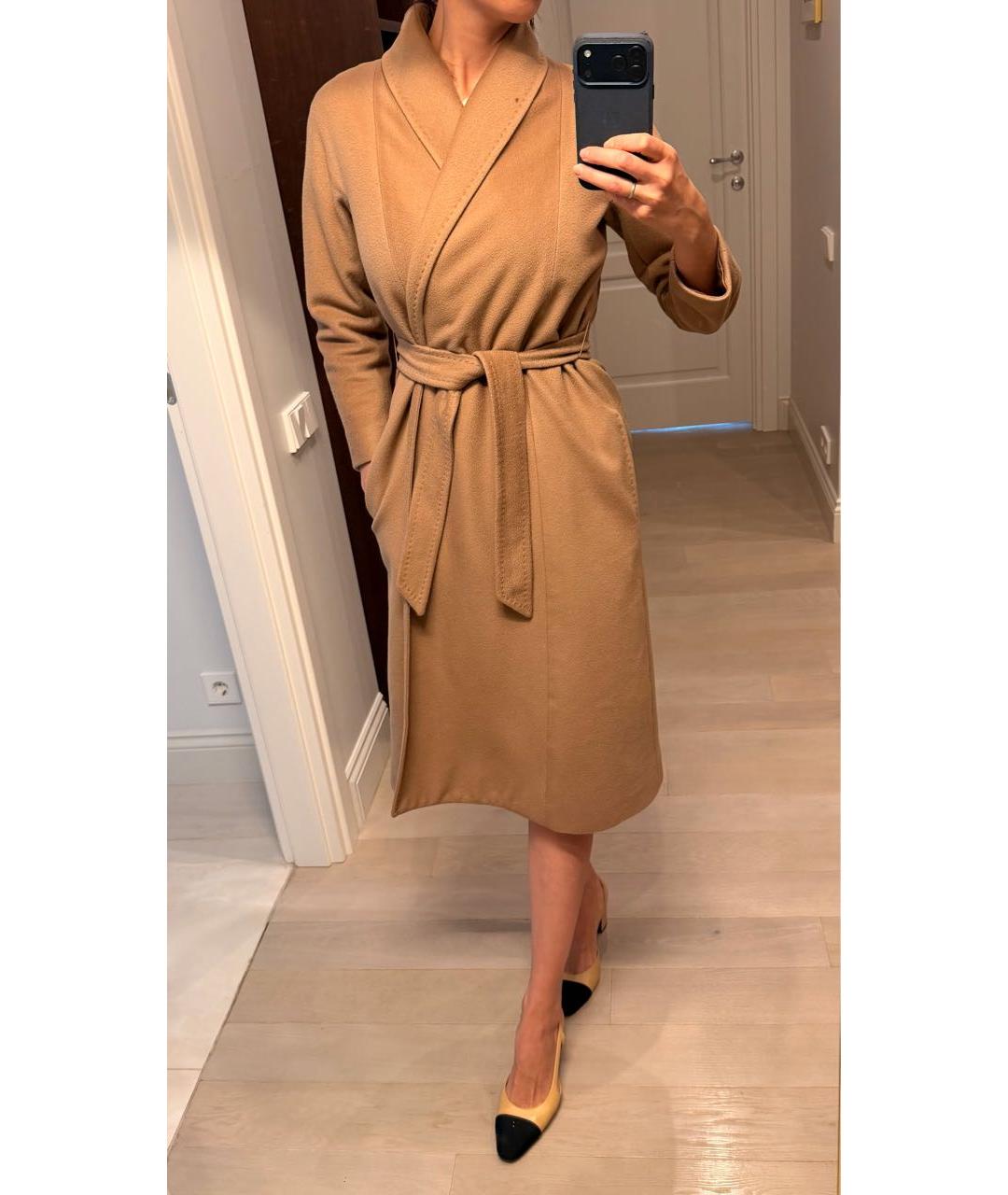 MAX MARA STUDIO Коричневое шерстяное пальто, фото 6