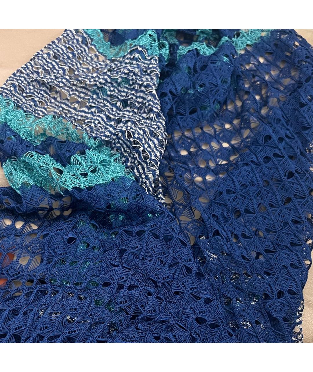 M MISSONI Синий шарф, фото 2