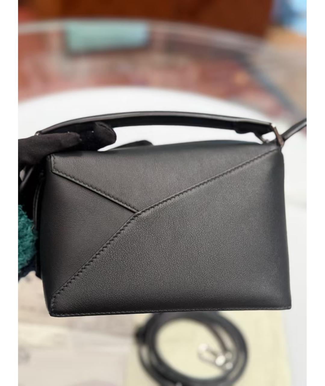 LOEWE Черная кожаная сумка через плечо, фото 4