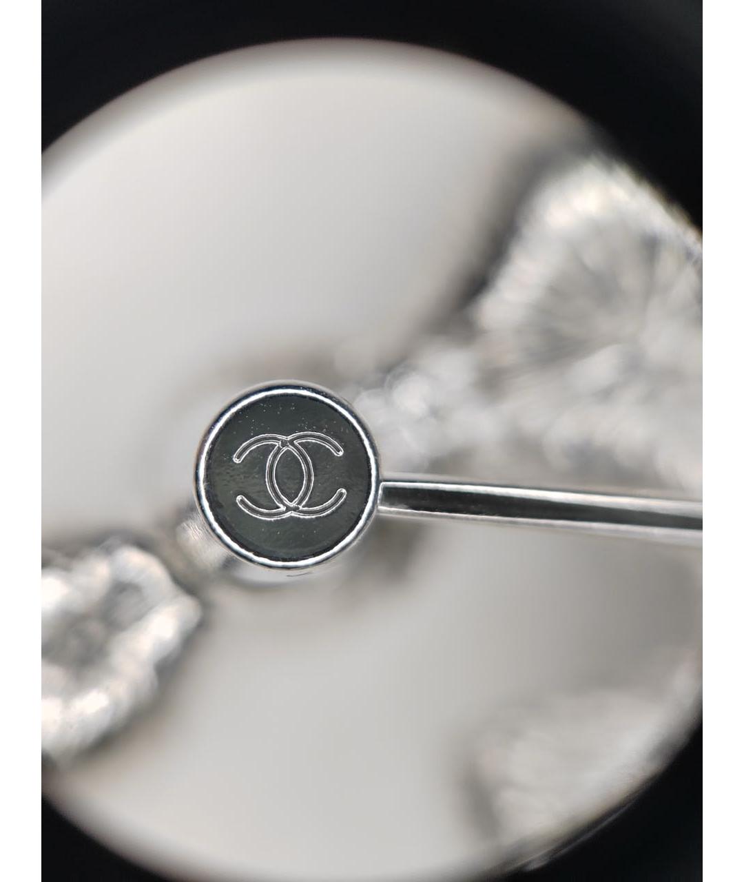 CHANEL Серебряная металлическая булавка / брошь, фото 2