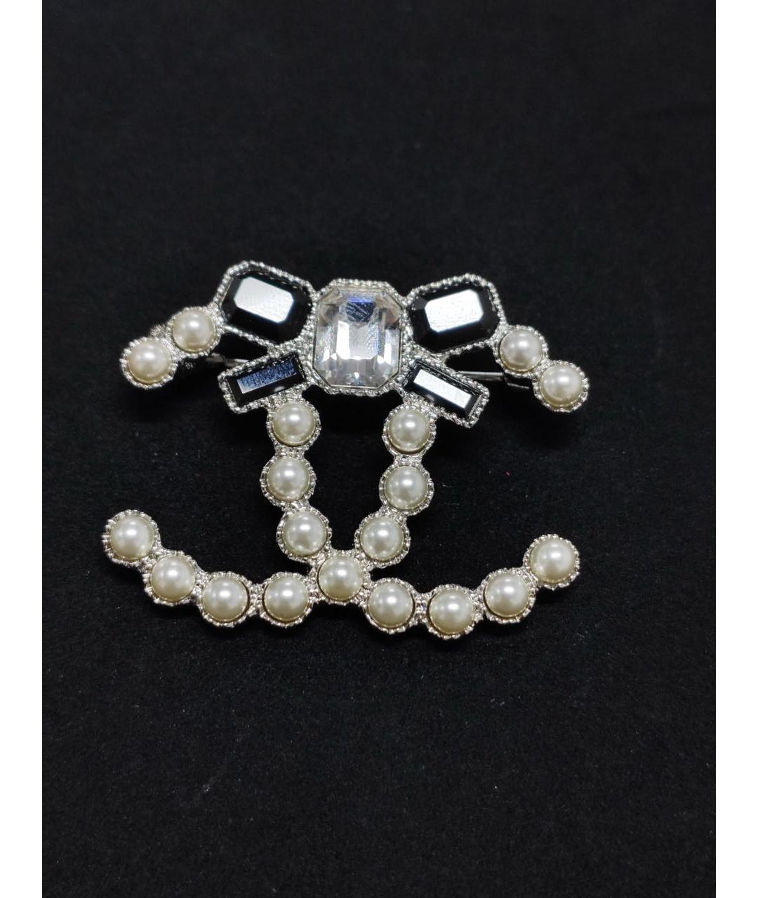 CHANEL Серебряная металлическая булавка / брошь, фото 4