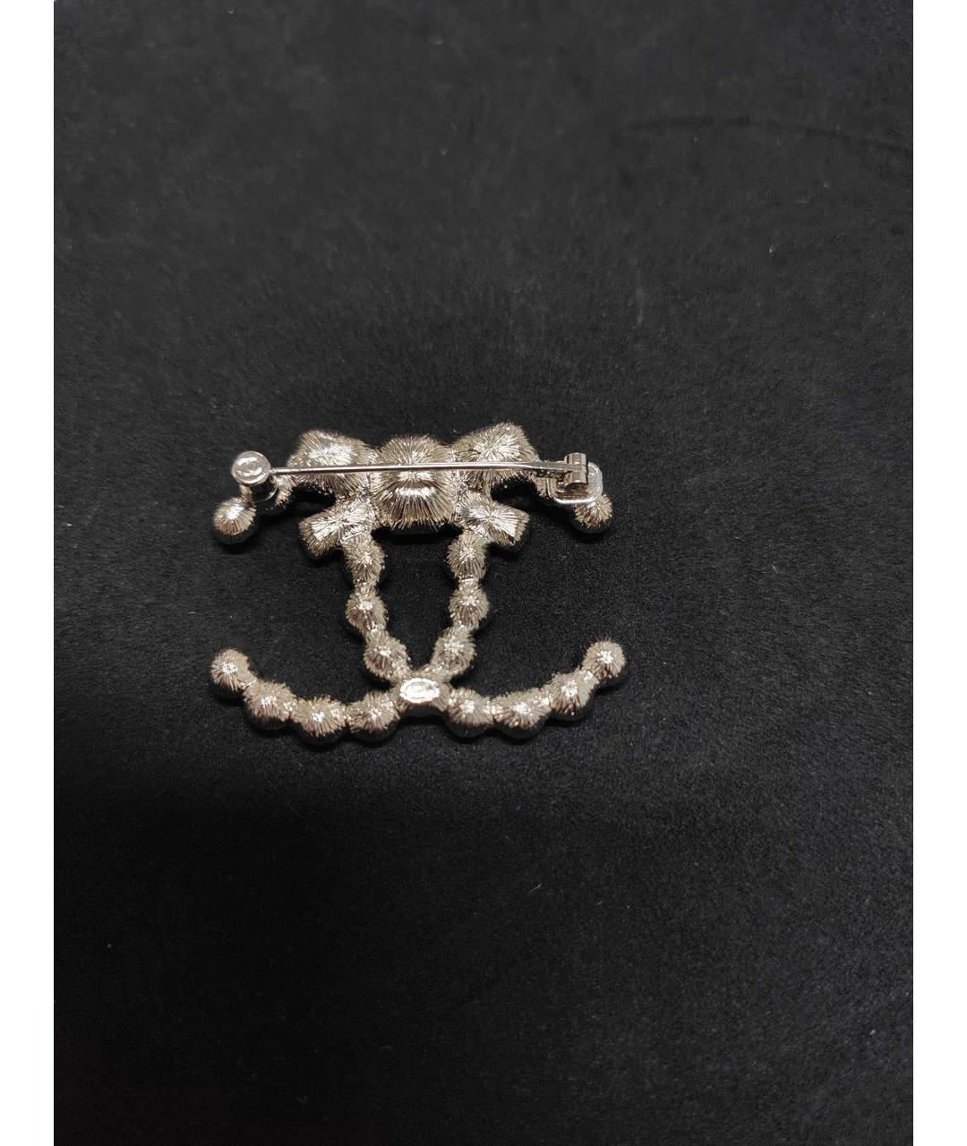 CHANEL Серебряная металлическая булавка / брошь, фото 6