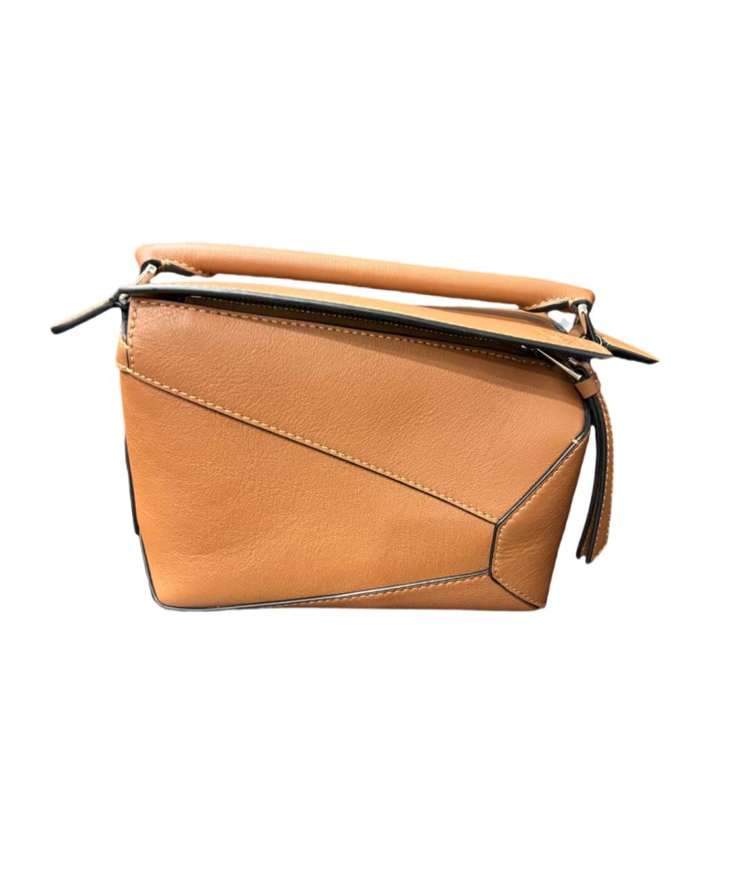 LOEWE Коричневая кожаная сумка через плечо, фото 5