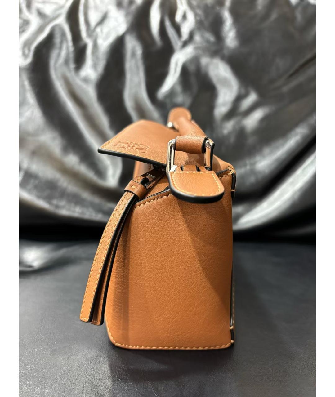 LOEWE Коричневая кожаная сумка через плечо, фото 3