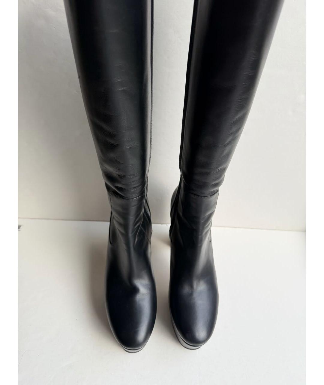 GUCCI Черные кожаные сапоги, фото 3