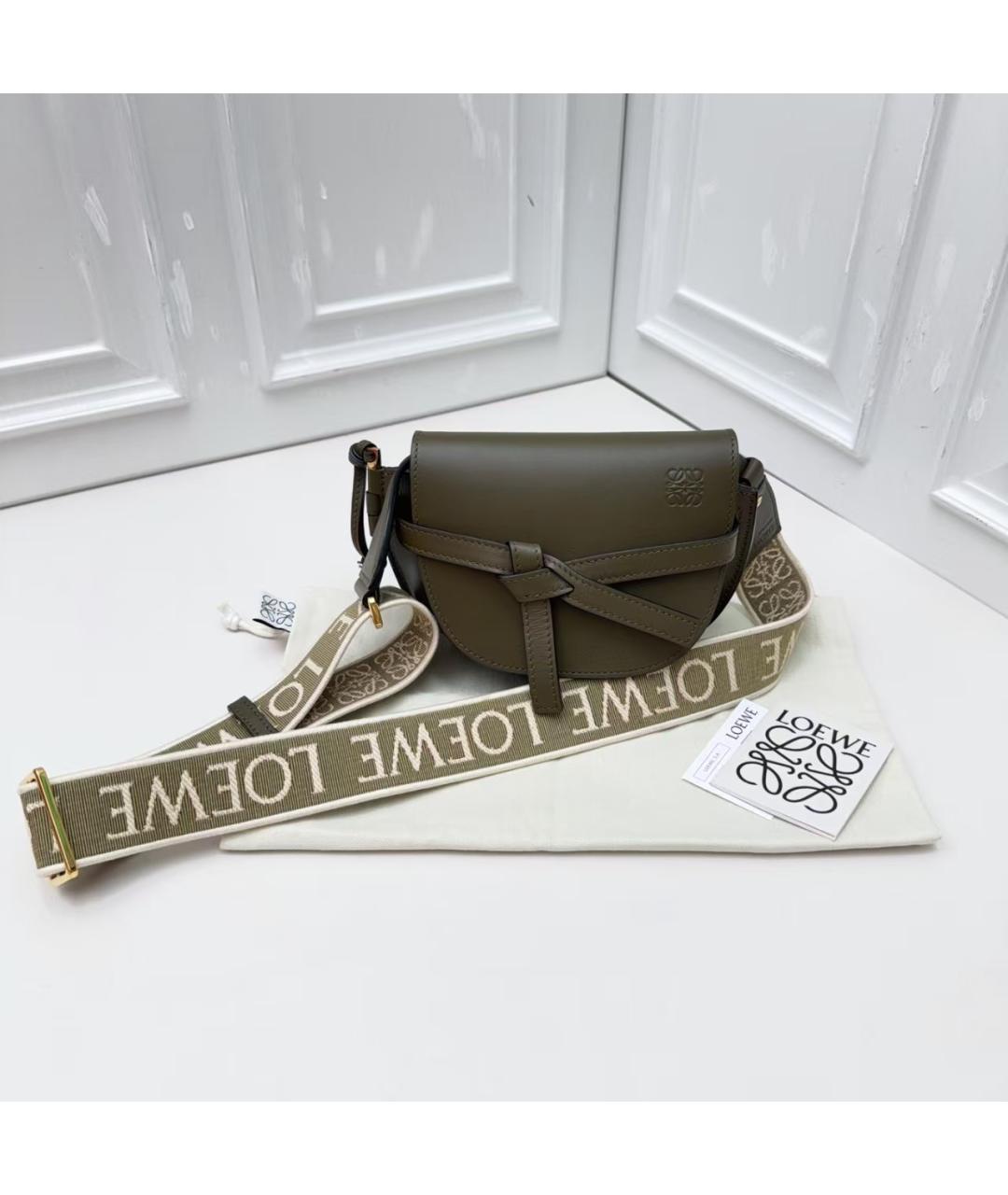 LOEWE Хаки сумка через плечо, фото 2