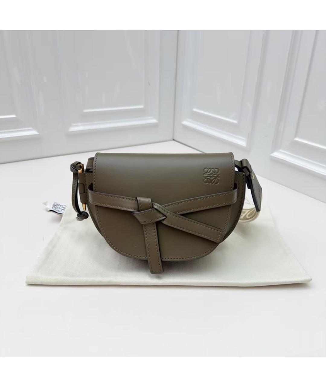 LOEWE Хаки сумка через плечо, фото 3