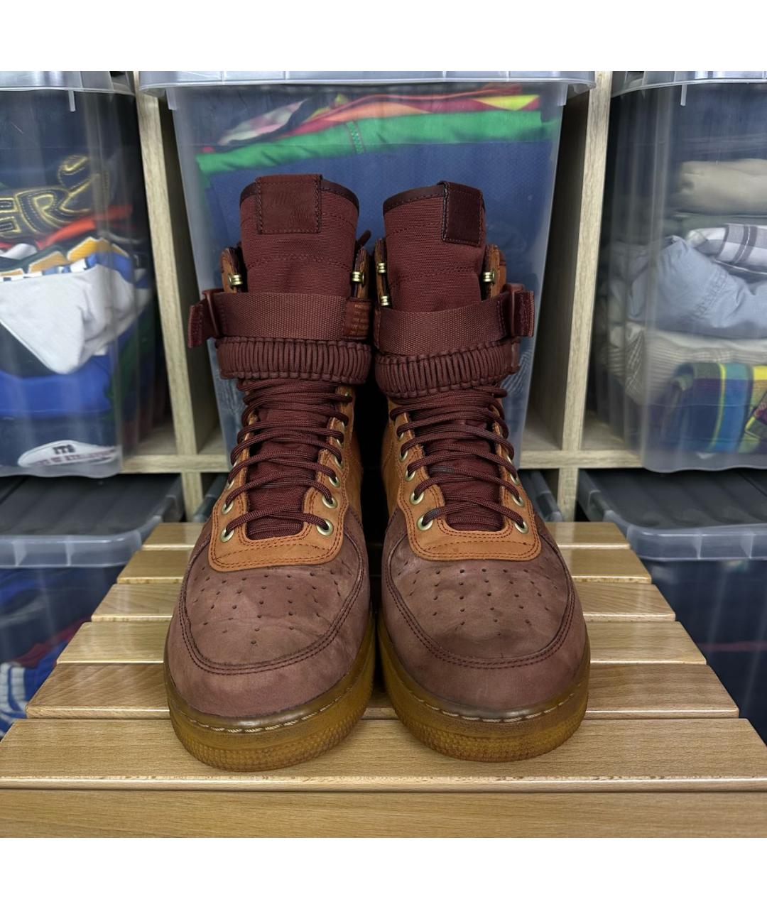 NIKE Коричневые высокие кроссовки / кеды, фото 7