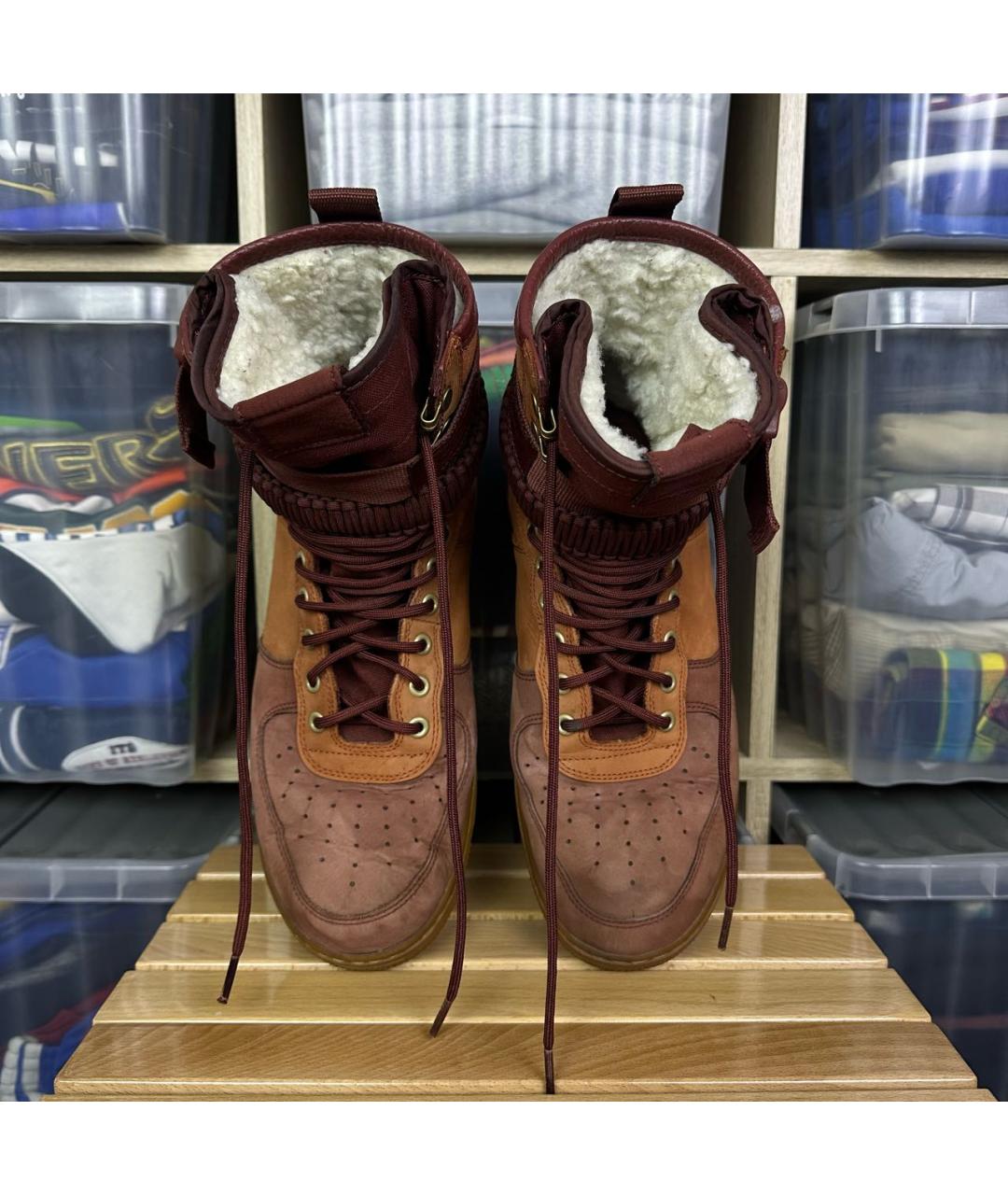 NIKE Коричневые высокие кроссовки / кеды, фото 5