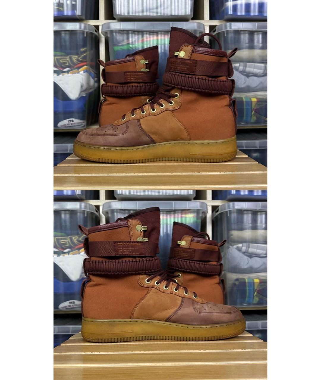 NIKE Коричневые высокие кроссовки / кеды, фото 3