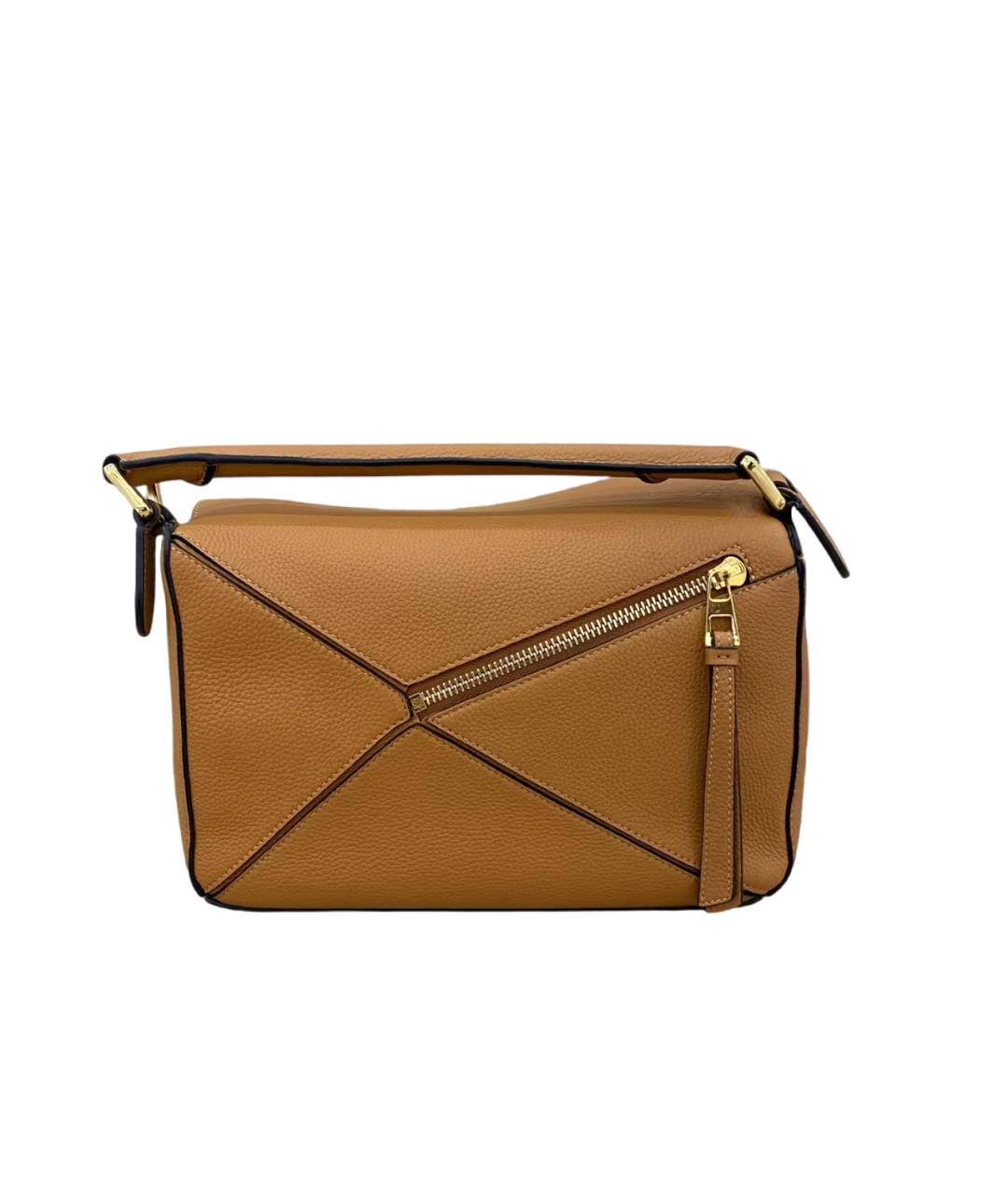 LOEWE Коричневая кожаная сумка через плечо, фото 2