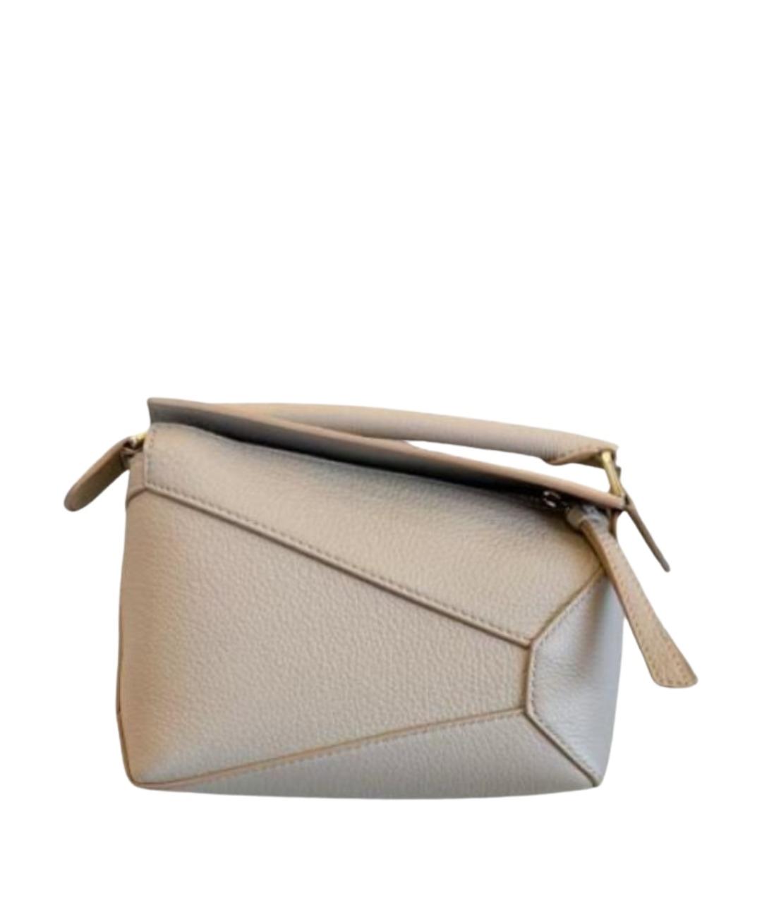 LOEWE Бежевая кожаная сумка через плечо, фото 1