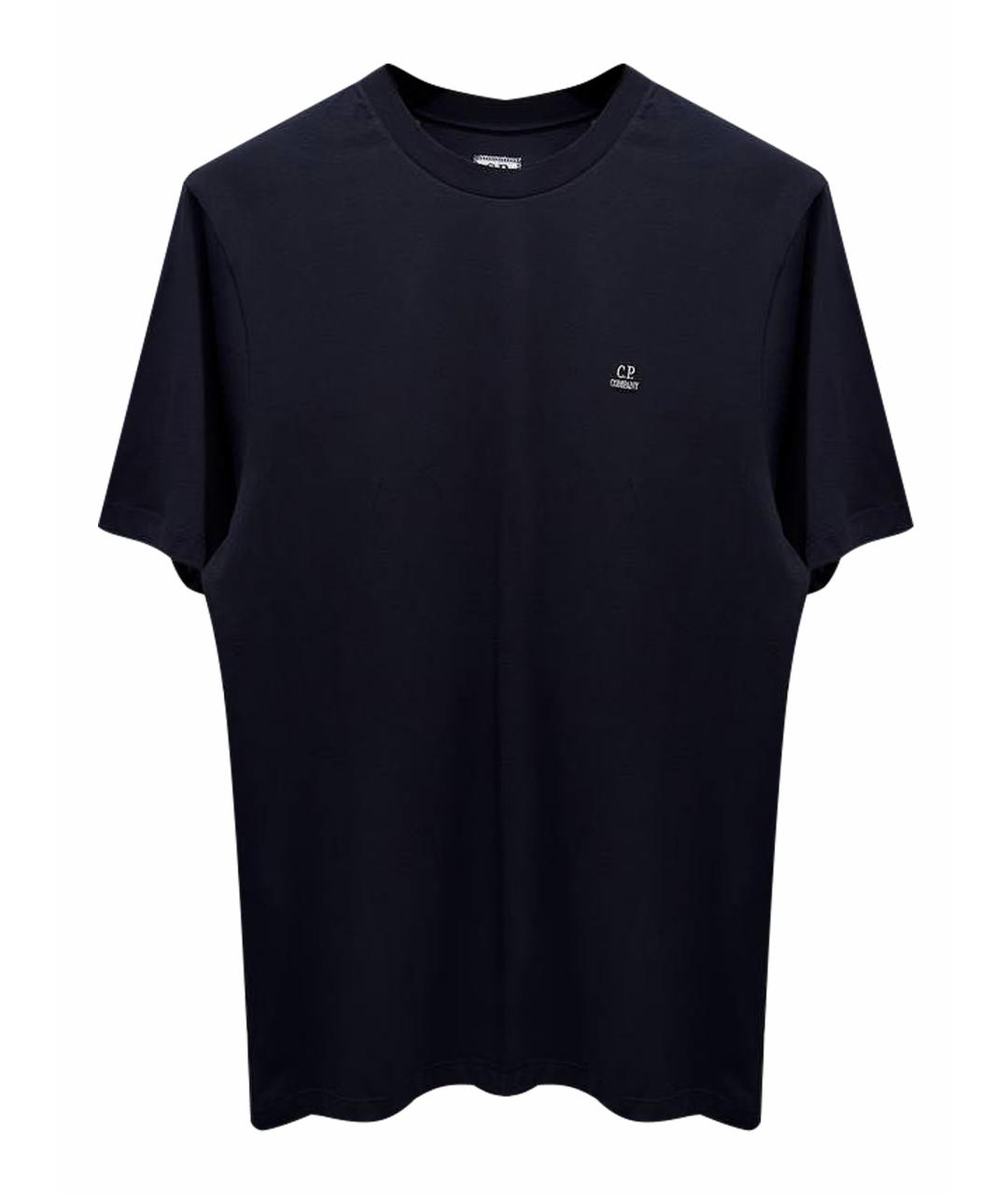 CP COMPANY Темно-синяя хлопковая футболка, фото 1