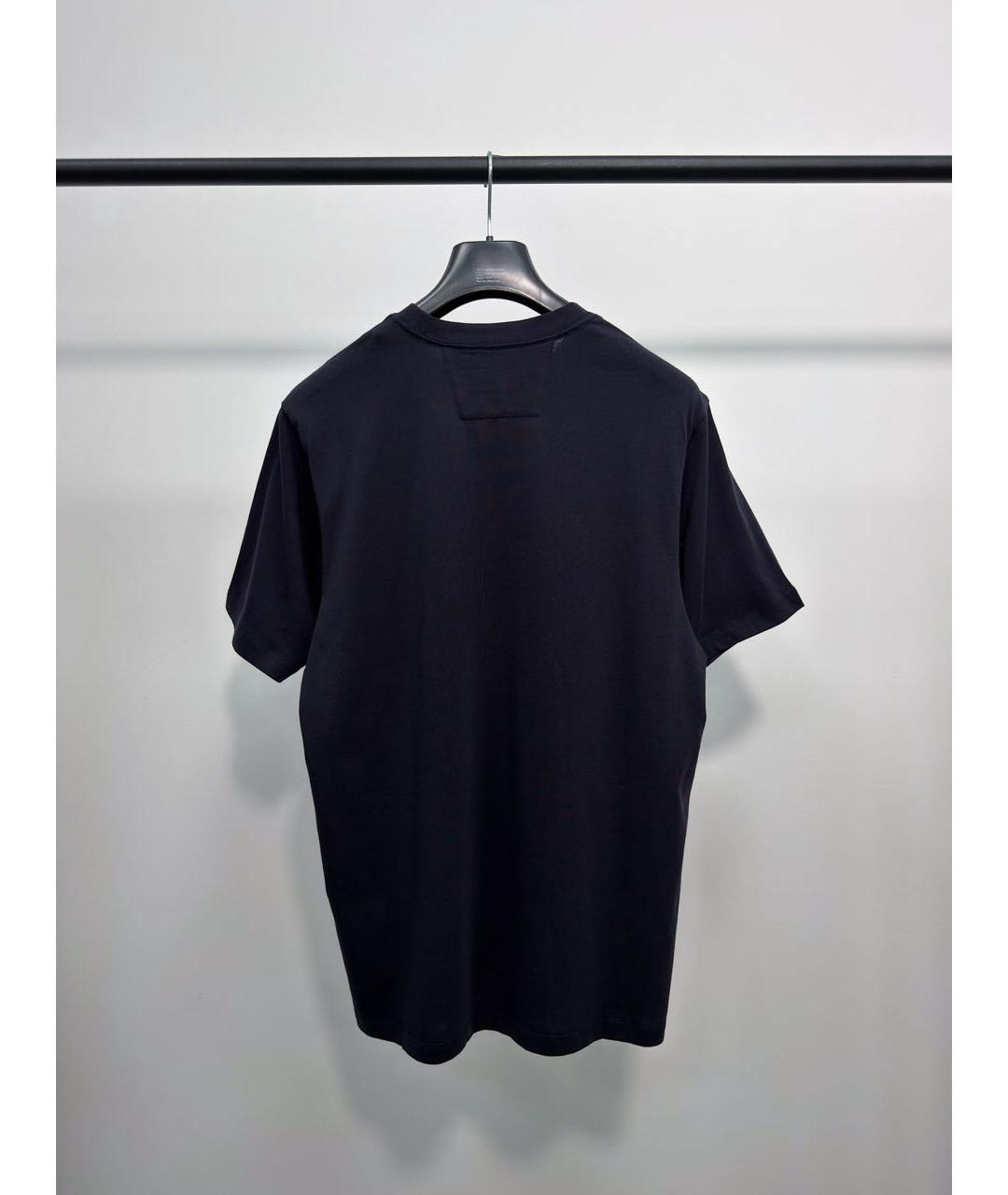 CP COMPANY Темно-синяя хлопковая футболка, фото 4