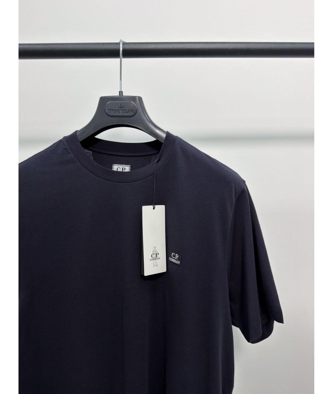 CP COMPANY Темно-синяя хлопковая футболка, фото 2