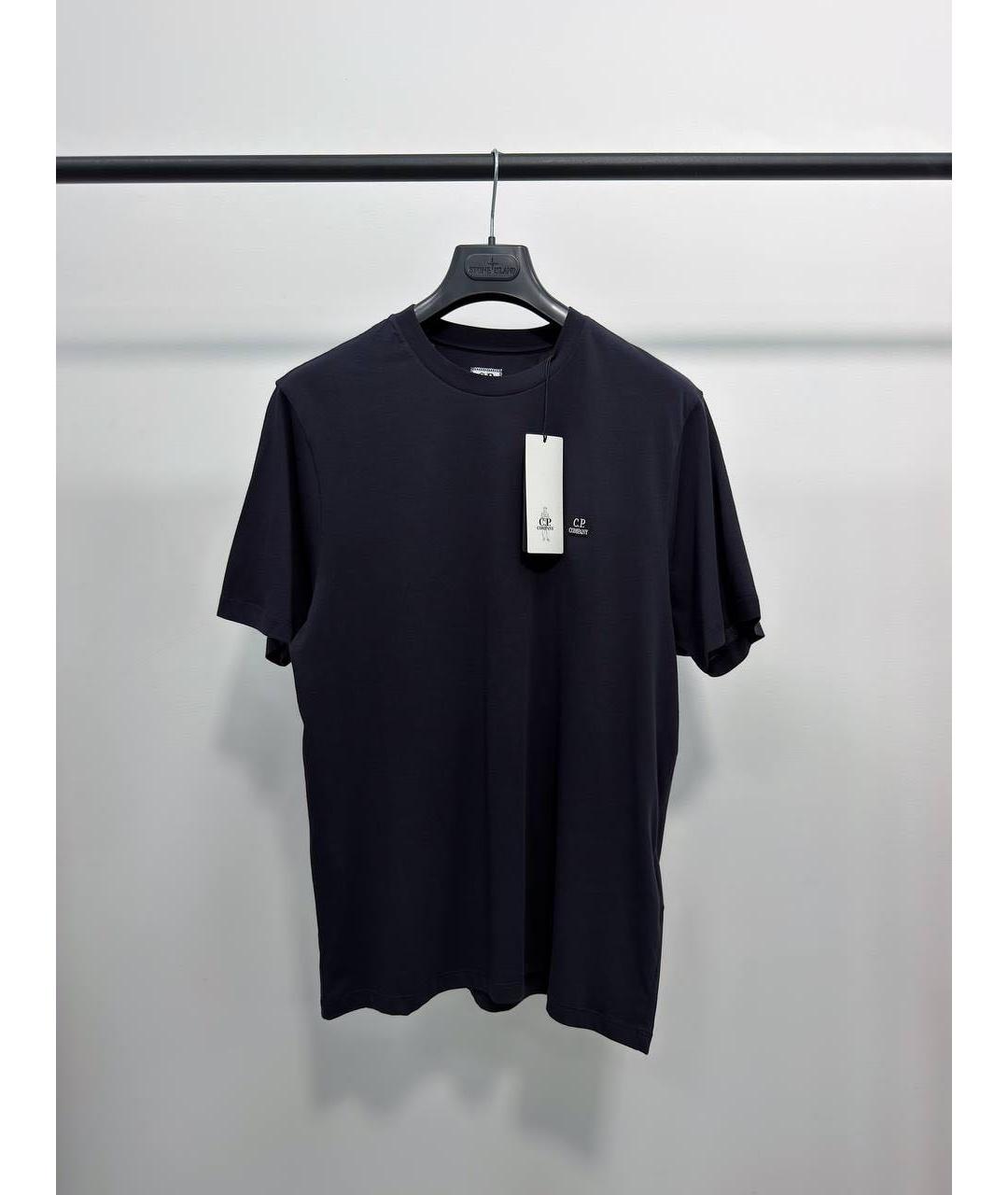 CP COMPANY Темно-синяя хлопковая футболка, фото 5