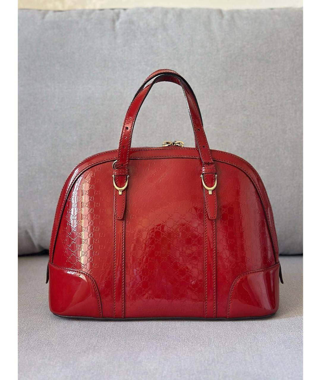 GUCCI Красная кожаная сумка через плечо, фото 4