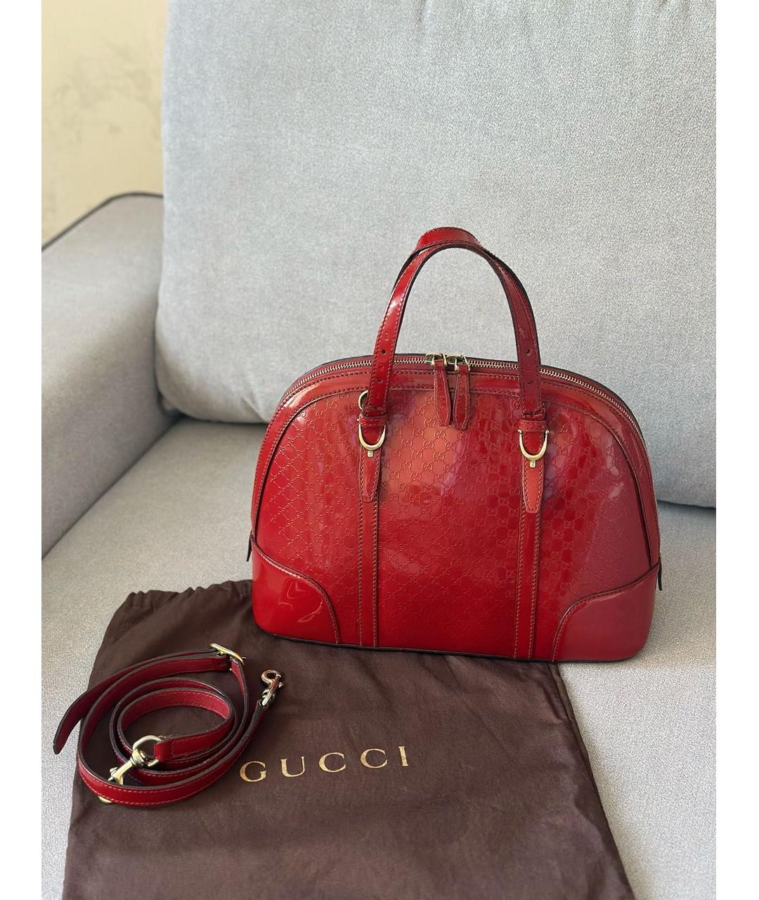 GUCCI Красная кожаная сумка через плечо, фото 2