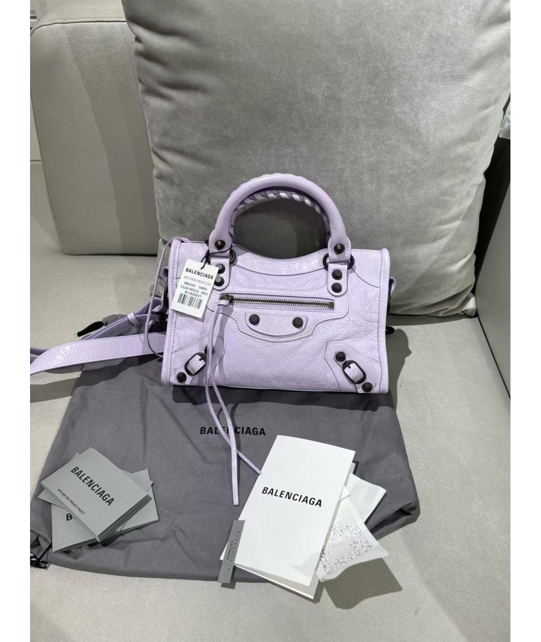 BALENCIAGA Фиолетовая сумка через плечо, фото 6