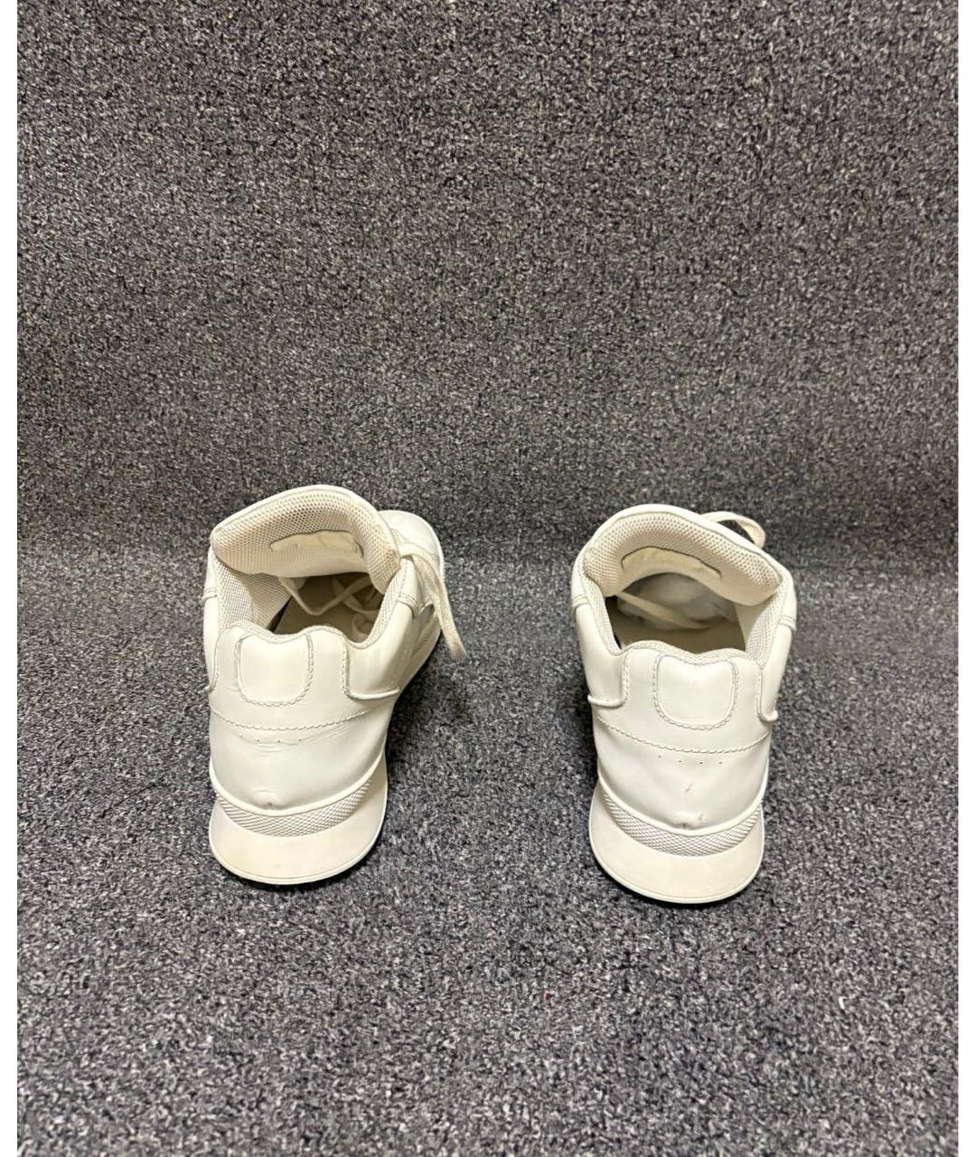 SAINT LAURENT Белые кожаные низкие кроссовки / кеды, фото 3