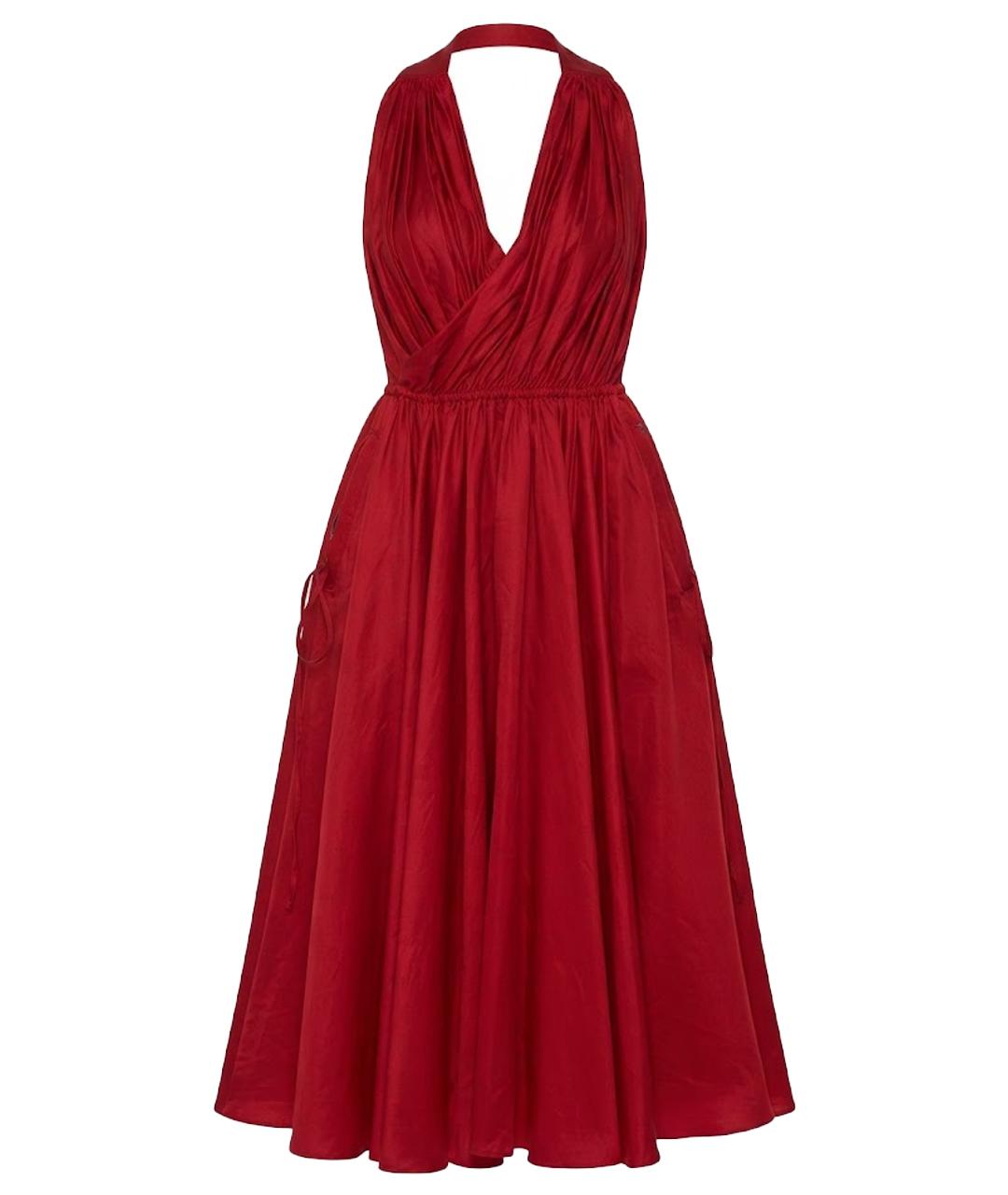 BOTTEGA VENETA Красное полиэстеровое коктейльное платье, фото 1