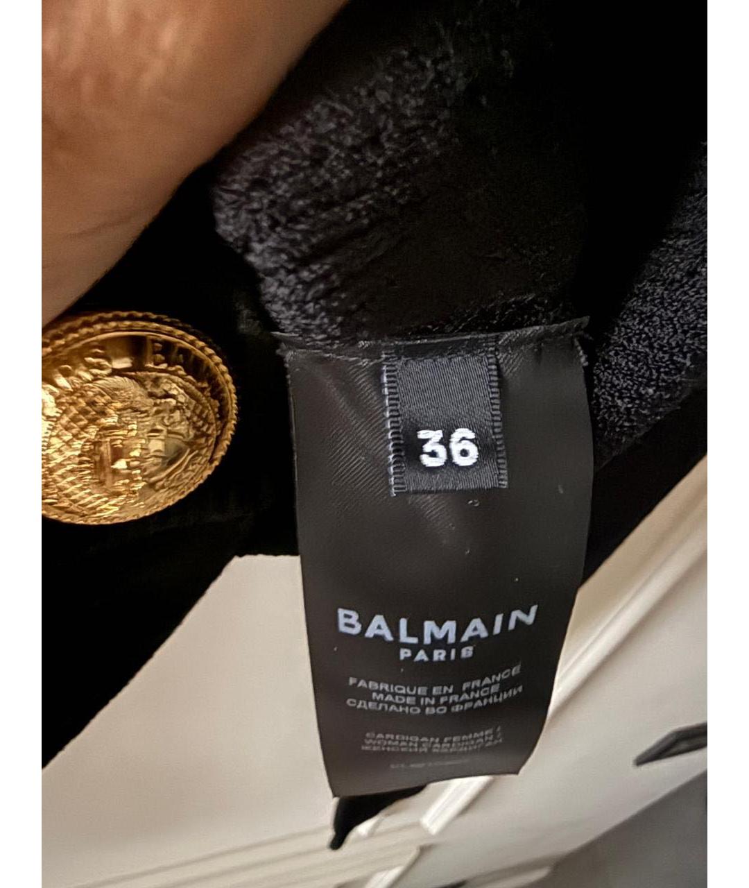 BALMAIN Черный кардиган, фото 3