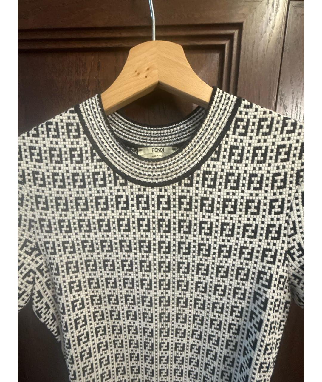 FENDI Серое вискозное повседневное платье, фото 4