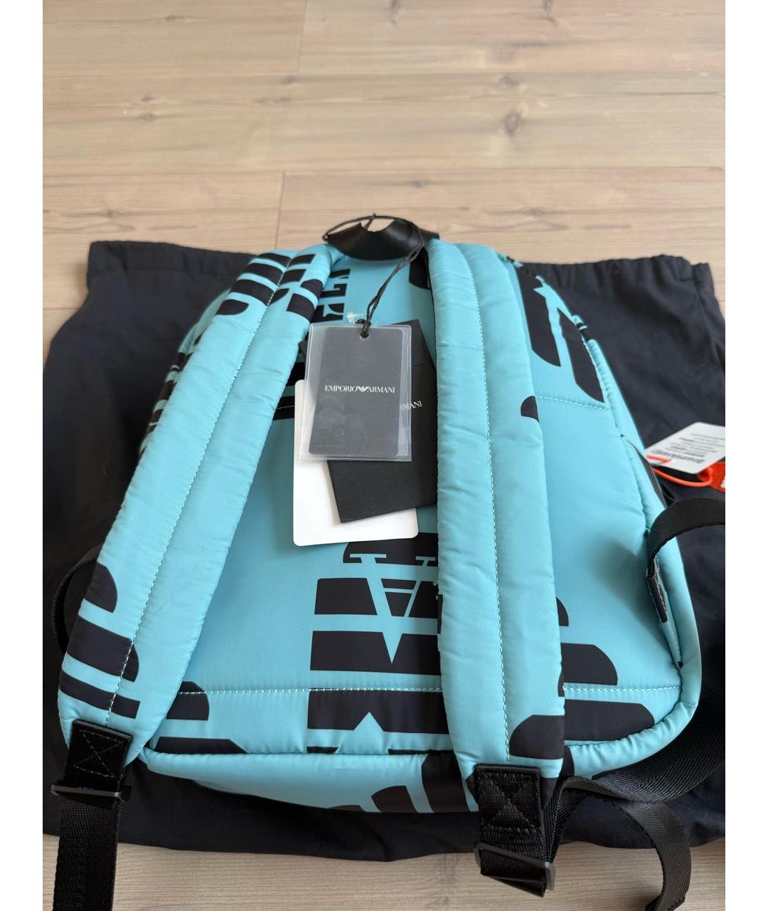 EMPORIO ARMANI Бирюзовый рюкзак, фото 6