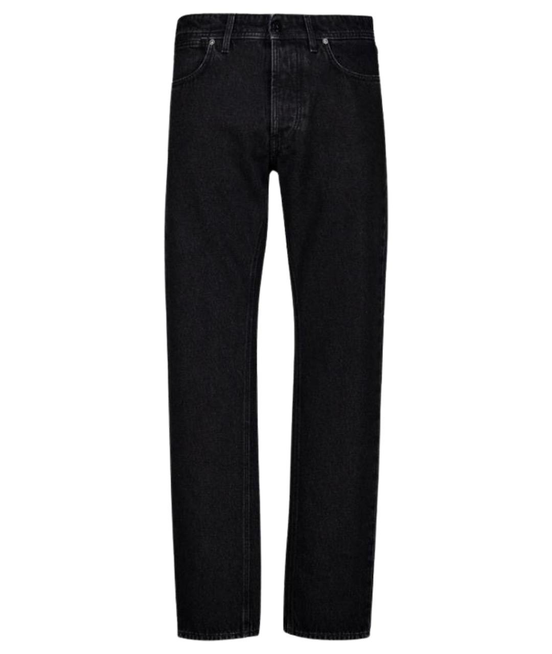 STONE ISLAND Черные хлопковые прямые джинсы, фото 1