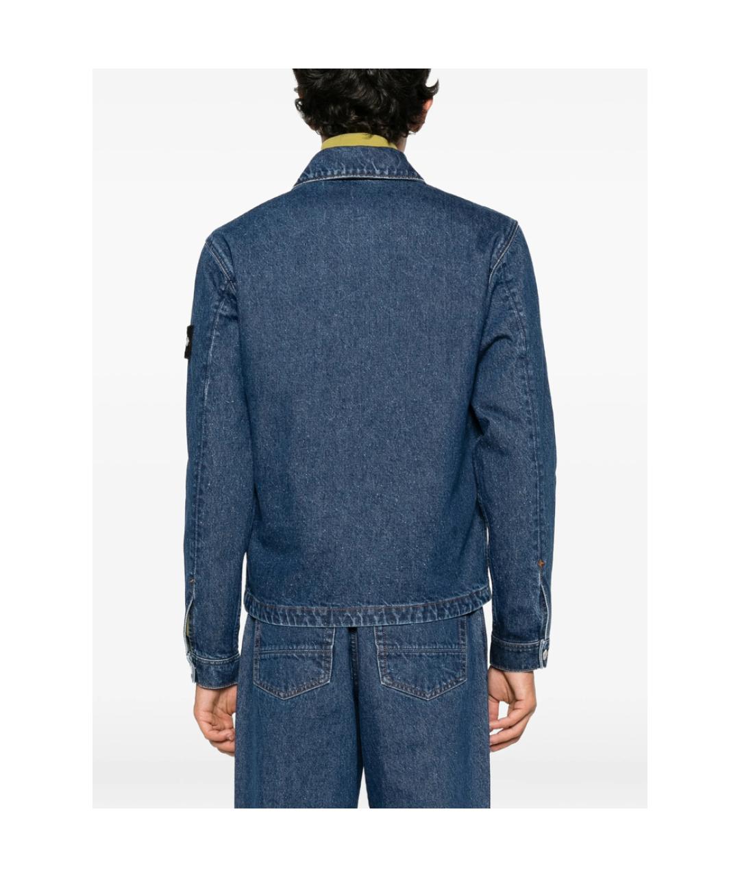 STONE ISLAND Синяя деним куртка, фото 3