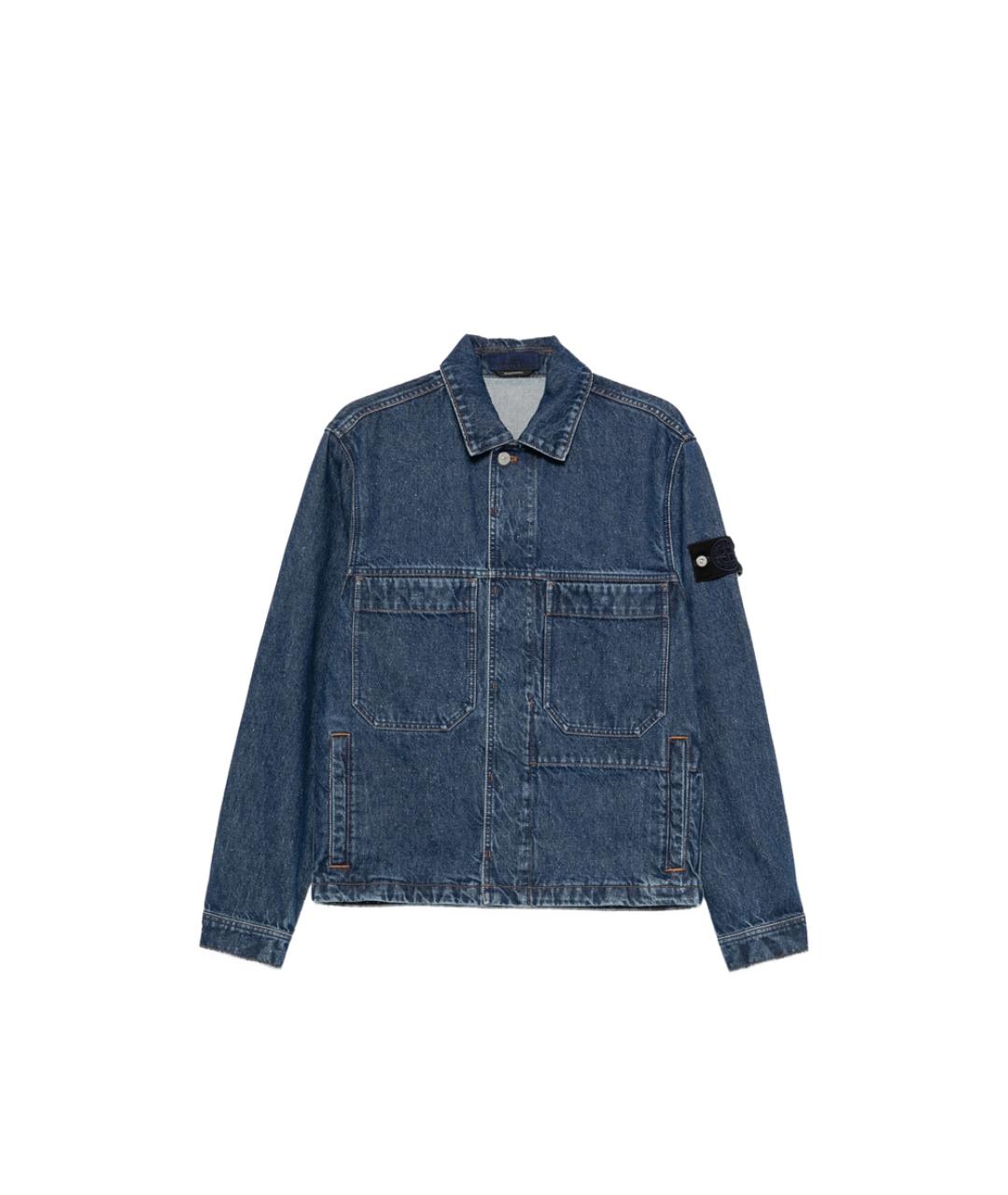 STONE ISLAND Синяя деним куртка, фото 1