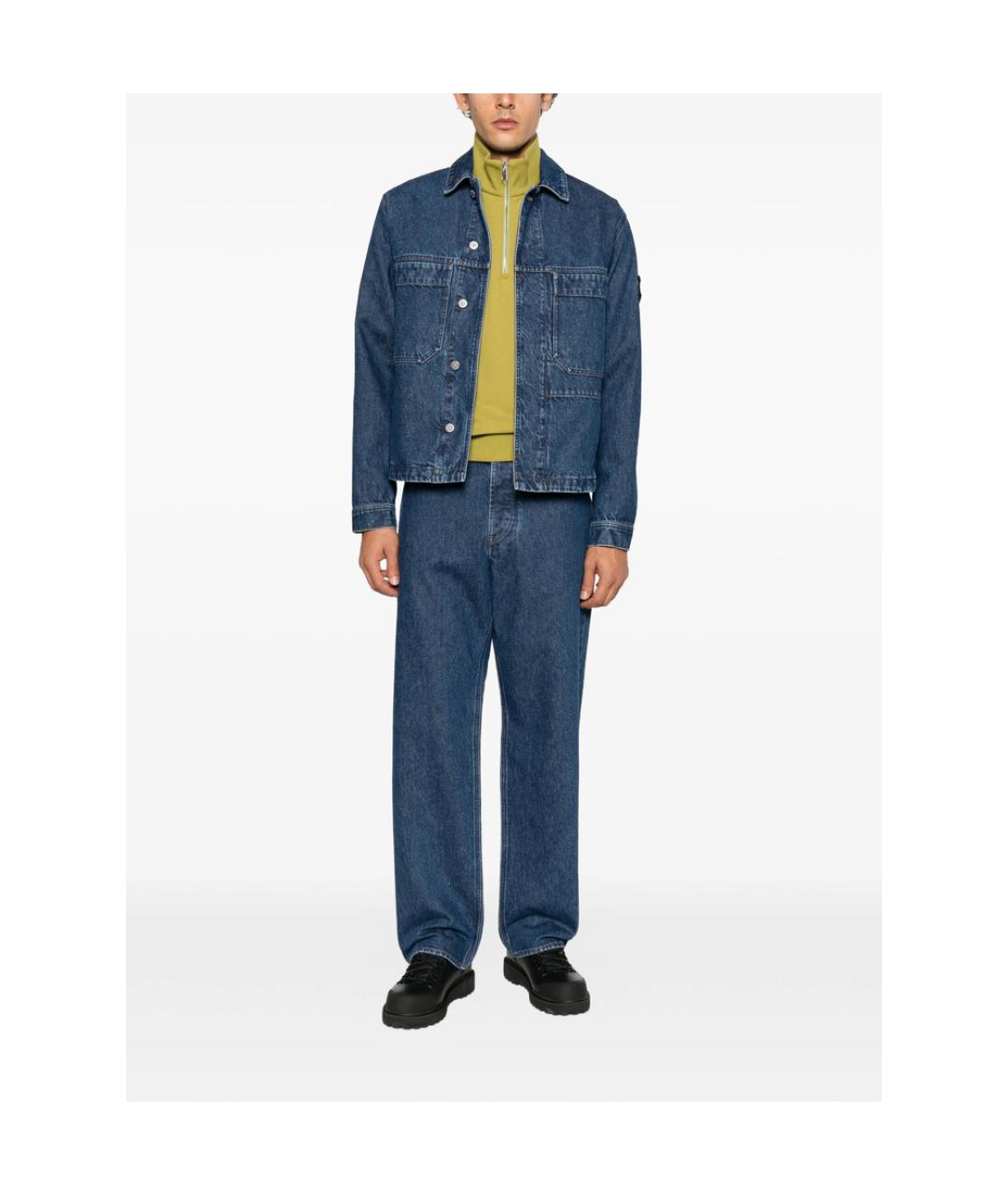 STONE ISLAND Синяя деним куртка, фото 5