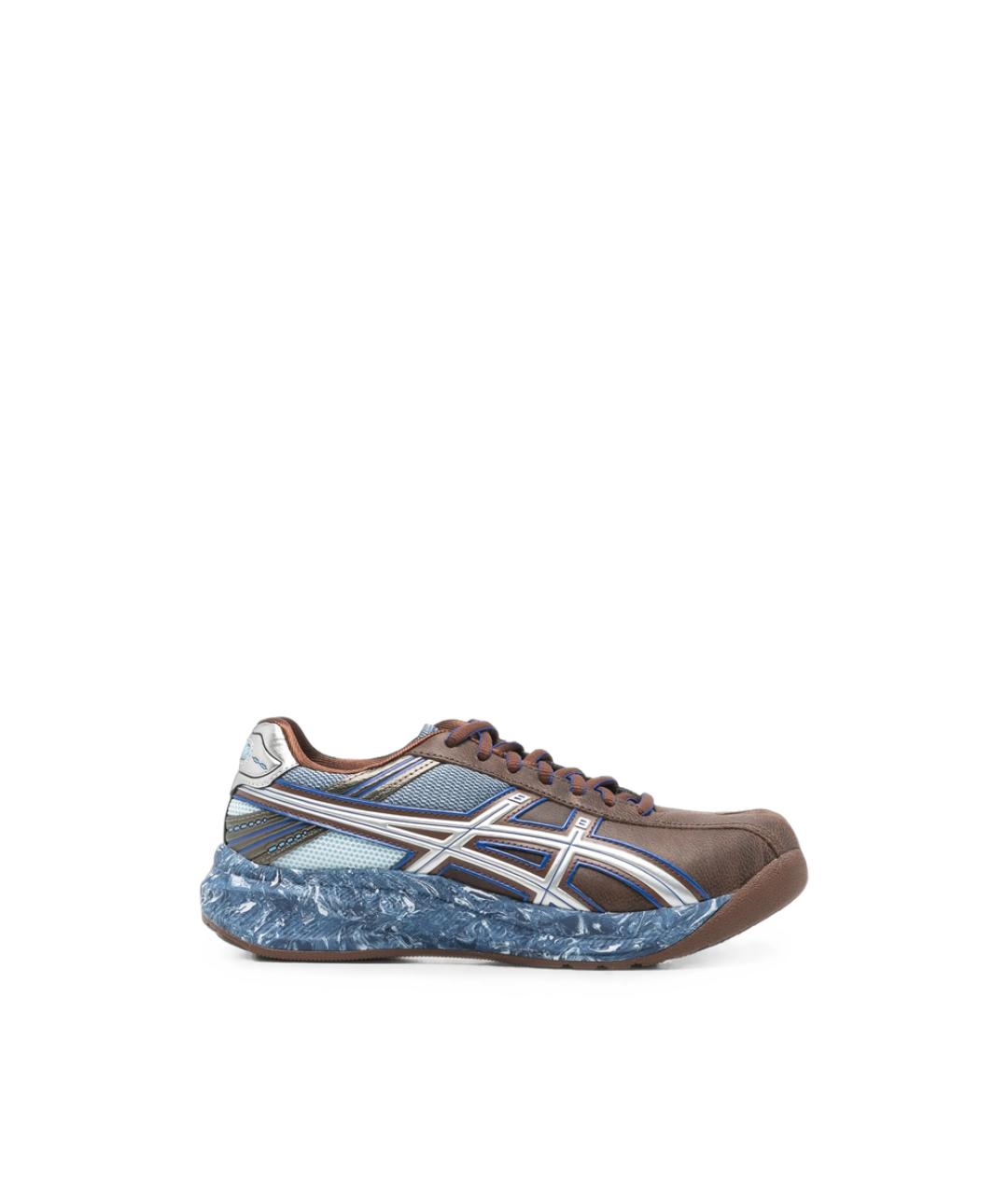 ASICS Коричневые кожаные низкие кроссовки / кеды, фото 5