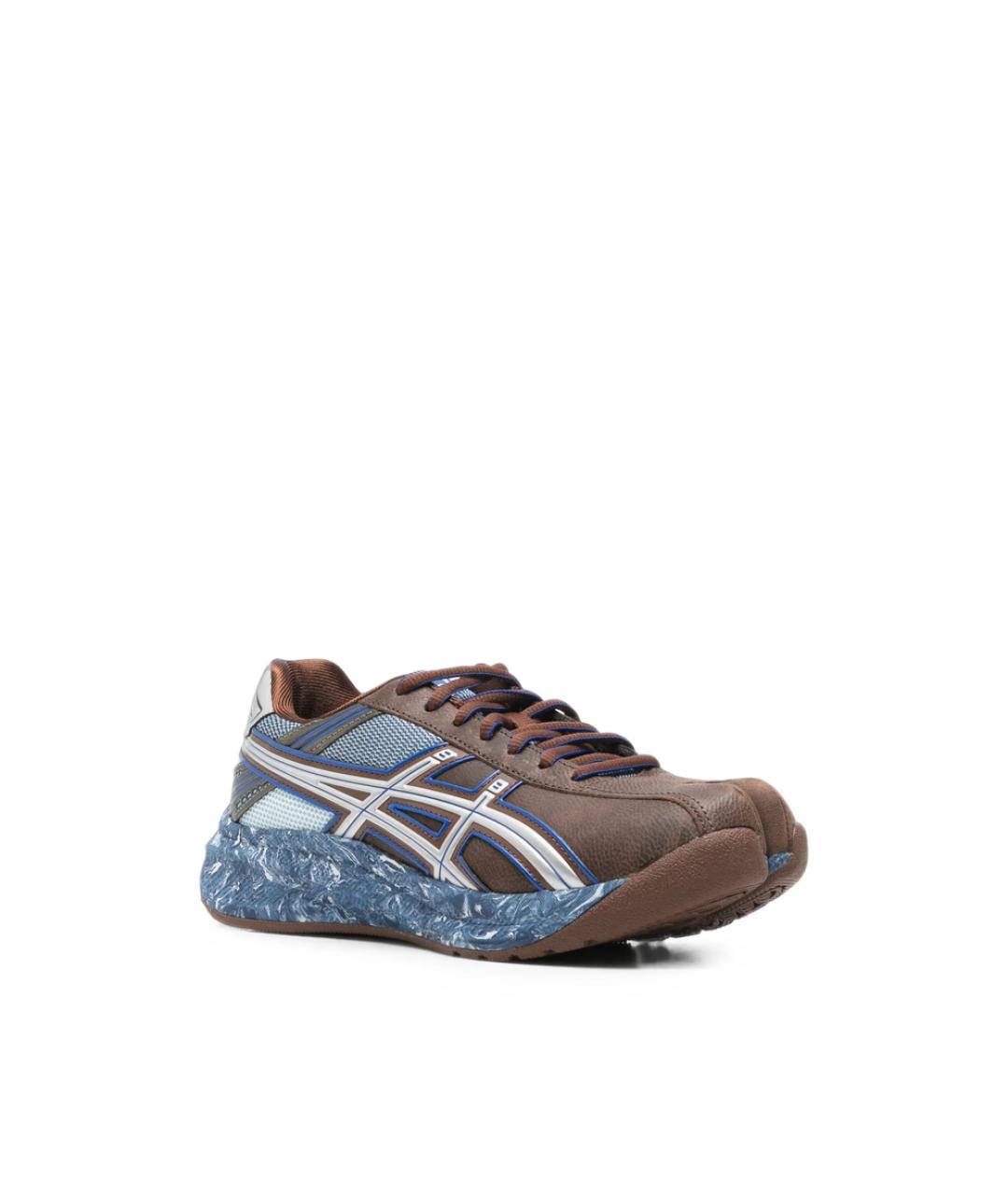 ASICS Коричневые кожаные низкие кроссовки / кеды, фото 2