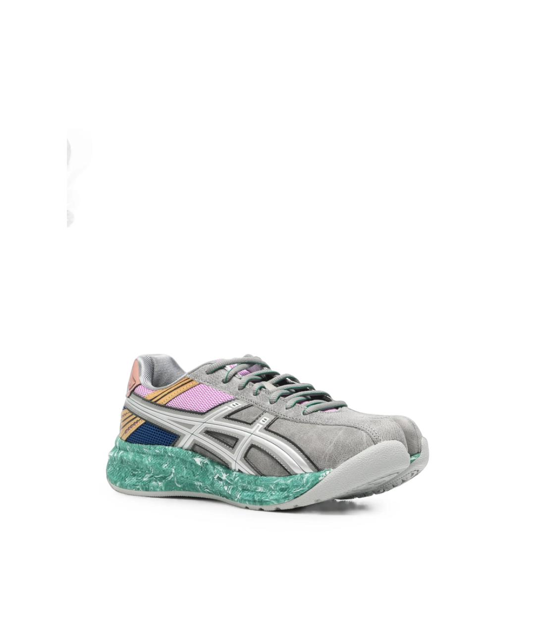 ASICS Серые кожаные низкие кроссовки / кеды, фото 3