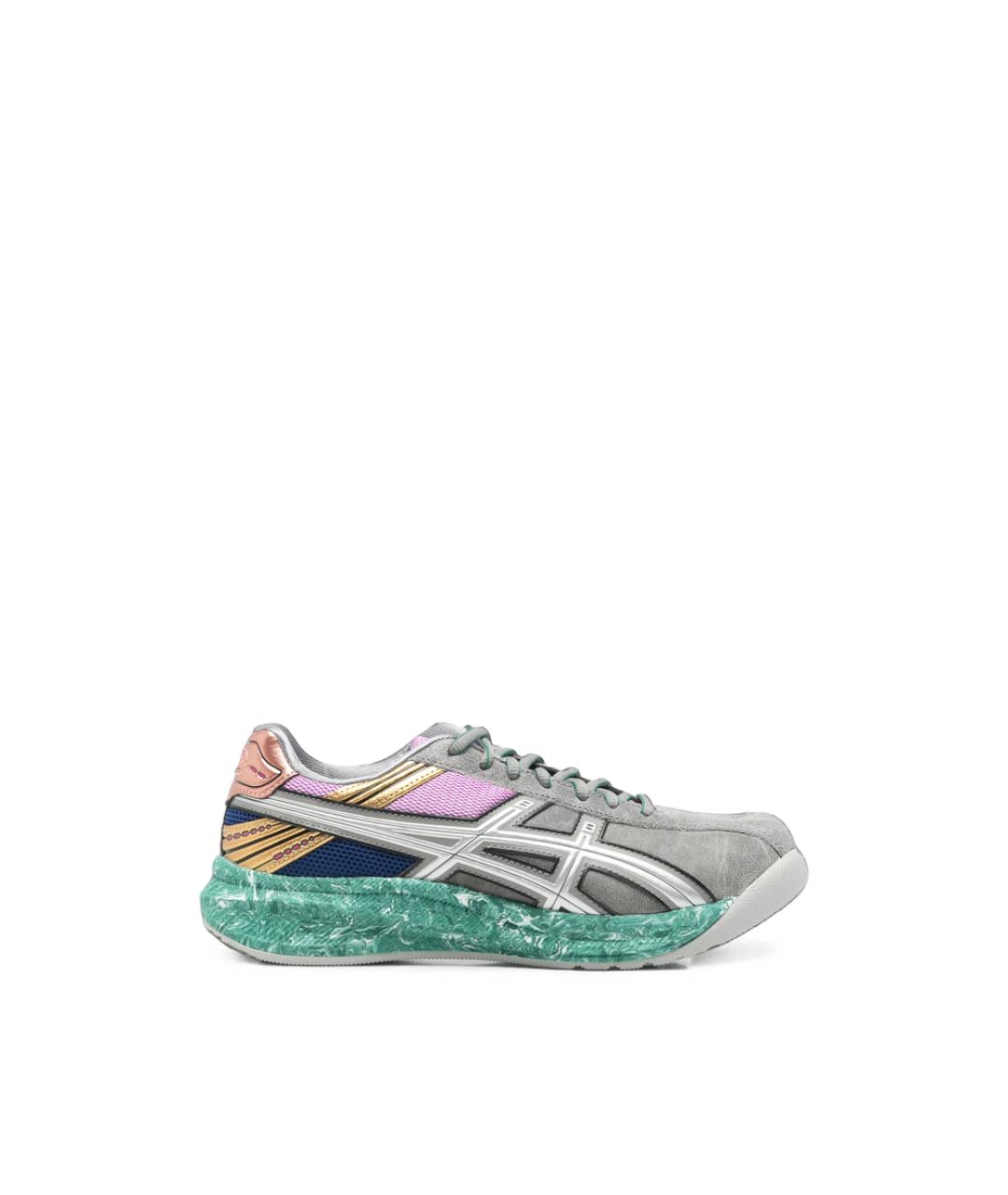 ASICS Серые кожаные низкие кроссовки / кеды, фото 5