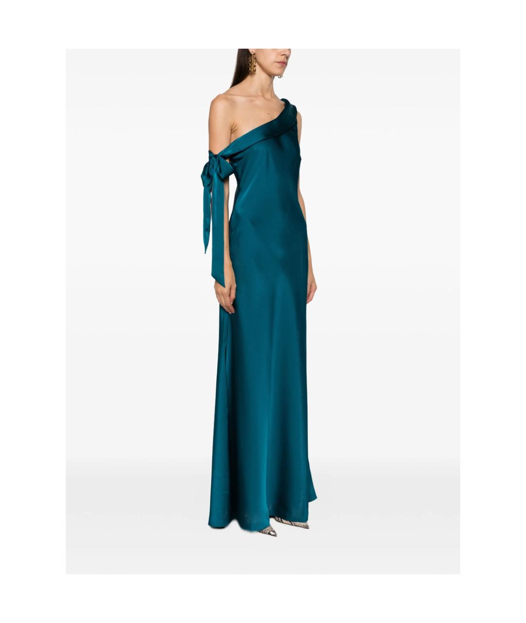 HERVE LEGER Синее полиэстеровое вечернее платье, фото 3